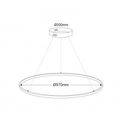 Luminaria colgante ELIX, 36W, blanco, CCT Ajustable, Ø57cm