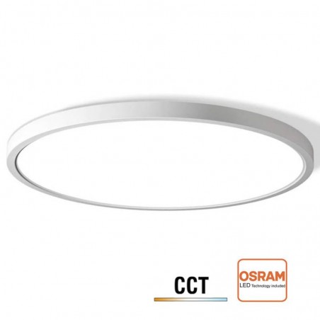 Plafón Led MOON KRAMFOR 42W, Ø400mm, CCT, regulable, blanco