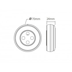 Mando RF Sunrise CCT ROUND Magnetic táctil 4 zonas