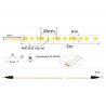 Tira LED Blanco Dual SMD2835, DC24V, 5m (120 Led/m), 80W, IP65