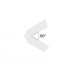 Unión doble 60° blanca para luminaria lineal MOD