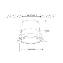 Downlight Led KOL Citizen, UGR17,12W