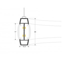 KIT - Perfil aluminio circular CYCLE IN+OUT, Ø400mm, negro