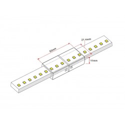 Unión I tira led 220V-SMD2835, 15x6mm