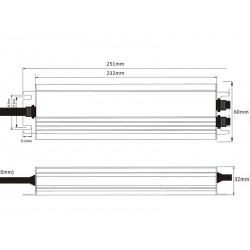 Fuente de alimentación IP67, DC12V/400W33.3A