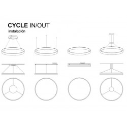 KIT - Perfil aluminio circular CYCLE IN, Ø300mm, blanco