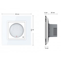 Termostato digital, blanco