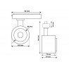 Foco carril Monofásico ROMA, 40W-34W, blanco, regulable 24º-60º, UGR13, CCT