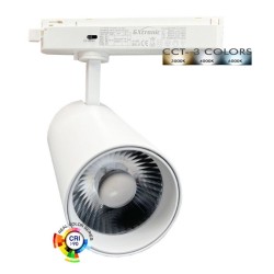 Foco carril Monofásico SAMOS, 40W-34W, blanco, 24º-60º, UGR13, CCT