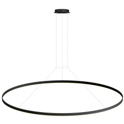 Luminaria colgante RING 115W, Ø1800mm, negro