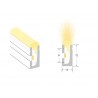 Tapa NEON silicona 6x12mm color amarillo, interior, pack 10pcs