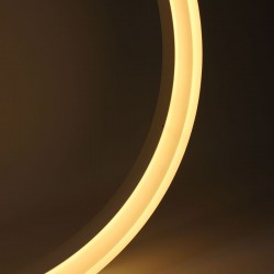 Lámpara colgante RING 73W, negro, Ø100cm