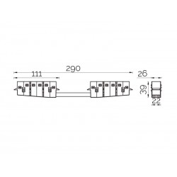 Conector doble ROUND 48V