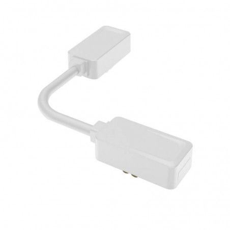 Conector doble 300mm Carril SLIM Magnetic 48V, blanco