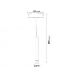 Foco Suspend SLIM Magnetic 48V, 18W, 24º, blanco