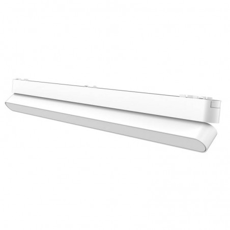 Foco carril SNOW SLIM Magnetic 378mm Basculante, 48V, 18W, 90º, blanco