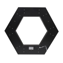 Luminaria colgante o superficie XAGON, Ø600mm, 50W, negro