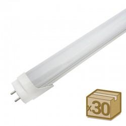 Pack 30 Tubos LED T8 SMD2835 - Aluminio - 20W - 120cm, Conexión un Lateral