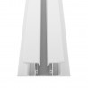 KIT - Perfil aluminio WALL 75mm para tiras LED, 1 metro, blanco