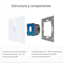 Interruptor / Conmutador táctil + WiFi