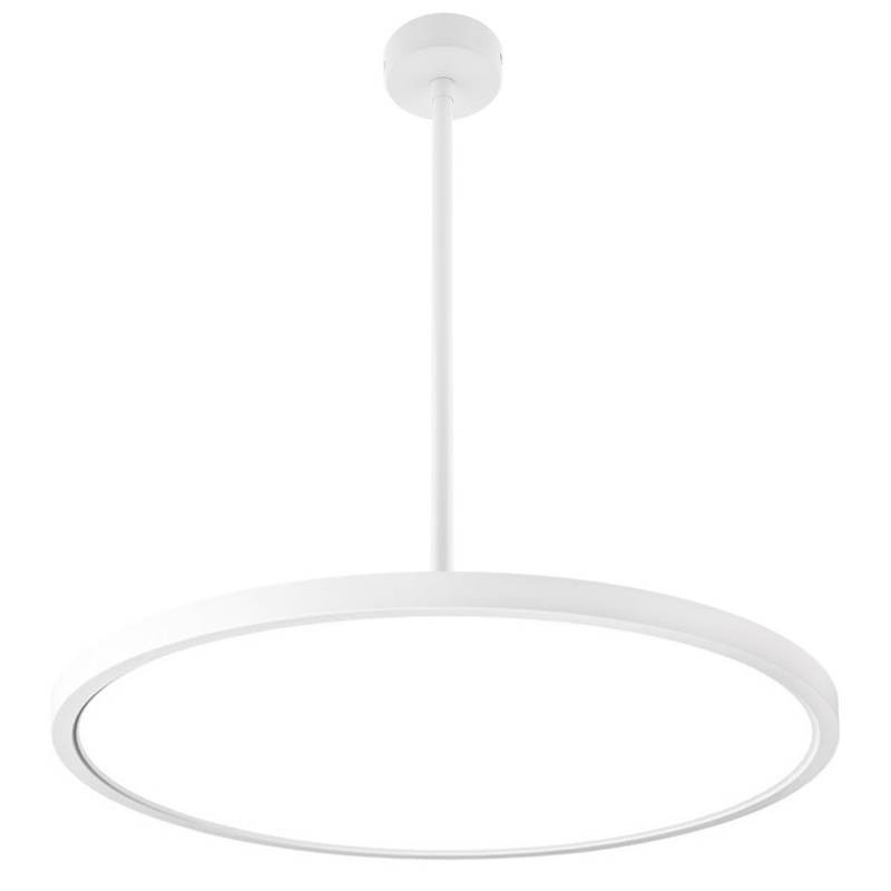 Lámpara colgante Led MOON KRAMFOR 40-44-48W chip OSRAM, Ø583mm, CCT + Night Light, suspendido con barra fija