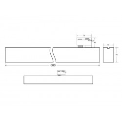 Foco carril LINEAL TRACK 600 RAIL, 25W, Tridonic, negro