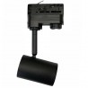 Foco carril LED RAIL COOK, 7W, negro, trifásico