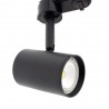 Foco carril LED RAIL COOK, 7W, negro, trifásico