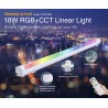 LED lineal, suspendido o superficie, 18W, RGB+CCT, RF, Alexa, SINC. 1m