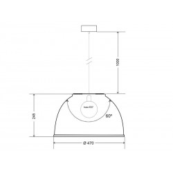 Lámpara colgante INDUSTRIAL LAMP negro Housing 60º Ø410mm