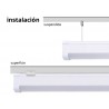 LED lineal, suspendido o superficie, 18W, RGB+CCT, RF, Alexa, SINC. 1m