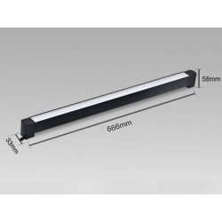 Foco carril LINEAL NING RAIL 600, 24W, negro