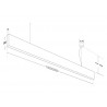 Lámpara colgante PHANTER, 70W, 200cm, blanco