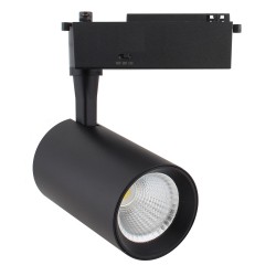 Foco carril Monofásico IOS Bridgelux, 30W, negro, 48º, CCT