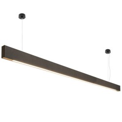 Lámpara colgante WOOD CARBON 200cm, 72W