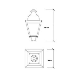 Farola Villa LED Aluminio 40W Chipled Lumileds