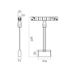 TUBE Pendant FLEX 48V, 30W, 360º, 2m