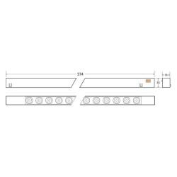 TUBE Pendant FLEX 48V, 15W, 360º, 1m