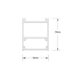 Lámpara colgante / superficie METRO, ampliable, 40W, 120cm, 3CCT, negro