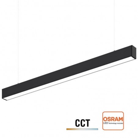 Lámpara colgante / superficie METRO, ampliable, 50W, 150cm, 3CCT, negro