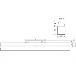 TUBE Pendant FLEX 48V, 15W, 360º, 1m