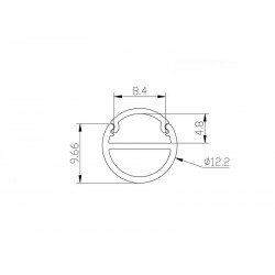 VITRA-S Perfil Aluminio 1m