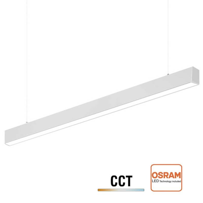 Lámpara colgante / superficie METRO, ampliable, 50W, 150cm, 3CCT, blanco