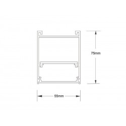 Lámpara colgante / superficie METRO, ampliable, 50W, 150cm, 3CCT, blanco