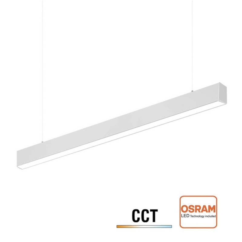 Lámpara colgante / superficie METRO, ampliable, 40W, 120cm, 3CCT, blanco