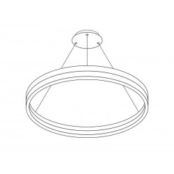 Luminaria colgante RING 50W, Ø80cm