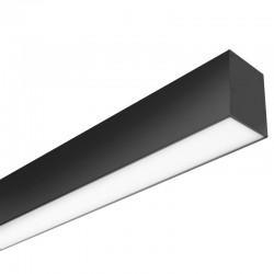 Lámpara colgante SERK, 70W, 208cm, TRIAC regulable, negro