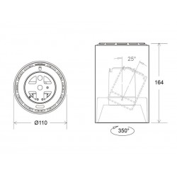 Lámpara Suspendida blanca PROLUX Suspend Housing Round Ø110