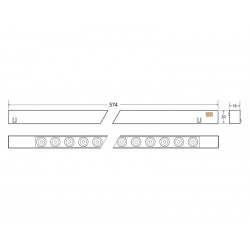 MAGNETIC TRACK 16mm Ultra Thin Linear TAK, 24W, CRI90