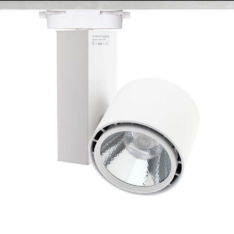 Foco carril Monofásico DOMO chip CREE led, blanco, 20W